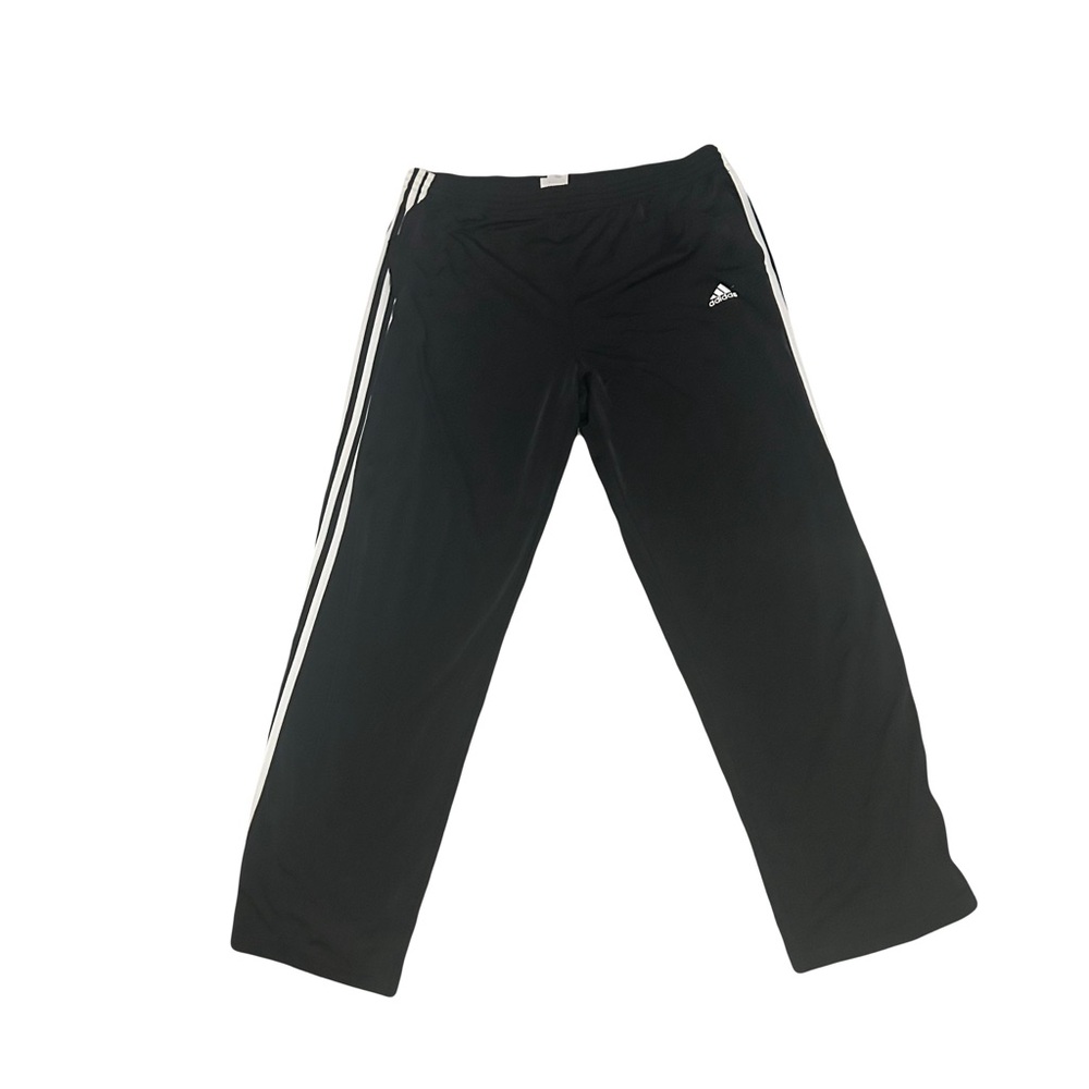 Adidas Sweatpants Men's Size L Black Elastic Waist Drawstring Tie w/ Pockets
